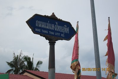 ป้ายถนนแม่แตงไทยอุทิศ